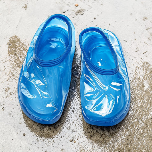 Kruvx Waterproof Heavy-Duty PE Shoe Covers